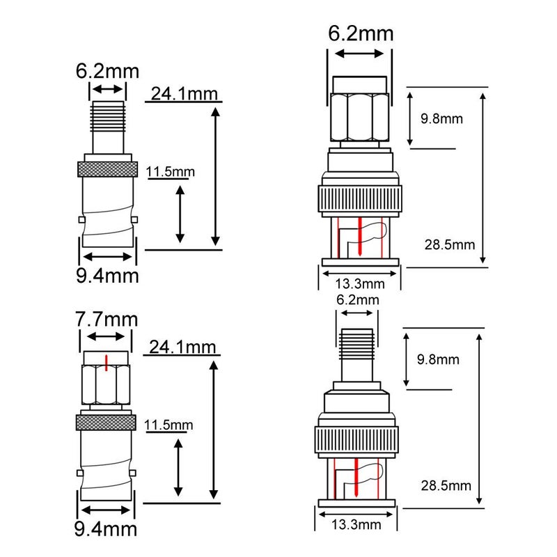 onelinkmore 8-Piece SMA to BNC RF Coaxial Adapter Kit, Gold Plated Brass, Includes SMA Male/Female to BNC Male/Female Connectors, 50 Ohm Low Loss for VNA, Ham Radio, SDR & Antenna Analyzer - Image 2